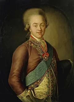 Half Length Prints: Portrait of Count N.P.Sheremetev, 1789. Creator: Unknown