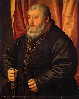 Official Prints: Portrait of Count Palatine Ottheinrich, c1550. Creator: Georg Pencz