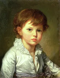 Alexander Prints: Portrait of Count Pavel Stroganov as A Child, 1778. Creator: Jean-Baptiste Greuze