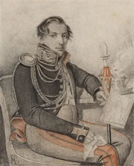 Portrait of Count Pyotr Petrovich Konovnitsyn (1803-1830), Early 1820s. Creator: Hampeln