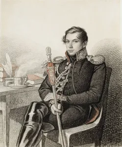 Portrait of Count Pyotr Petrovich Konovnitsyn (1803-1830), 1822-1823. Creator: Hampeln