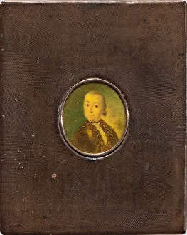 Gouache On Horn Prints: Portrait of Count Pyotr Semyonovich Saltykov (1697?1772). Artist: Anonymous