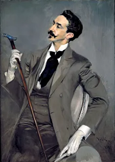 Portrait of Count Robert de Montesquiou. Artist: Boldini, Giovanni (1842-1931) Portrait of Count Robert de Montesquiou. Artist: Boldini, Giovanni (1842-1931)