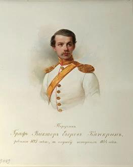 Portrait of Count Viktor Yegorovich Kankrin (From the Album of the Imperial Horse Guards), 1846-1849