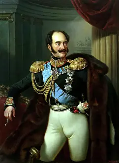 Chain Prints: Portrait of Count Vladimir Adlerberg, 1851. Creator: Franz Kruger
