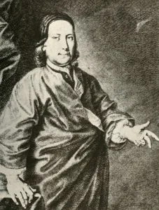 Explaining Prints: Portrait of Count Zinzendorf in a preachers robe, c1740, (1937). Creator: Unknown