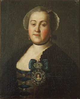 Alexei Petrovich 1716 1795 Gallery: Portrait of Countess Agrippina Leontievna Apraxina, End of 1750s