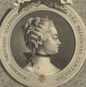 Golitsyn Prints: Portrait of Countess Ekaterina Dmitrievna Golitsyna (1720-1761), nee Cantemir