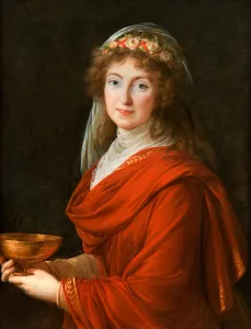 Vigee Le Brun Prints: Portrait of the Countess Siemontkowsky-Bystry, 1793. Creator: Vigee Le Brun