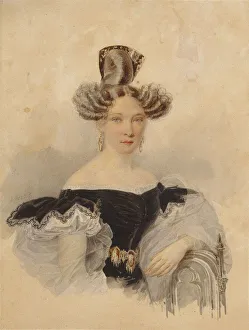 Perovskaya Prints: Portrait of Countess Sofia Alexeevna Lvova (1811-1883), nee Perovskaya, 1830s