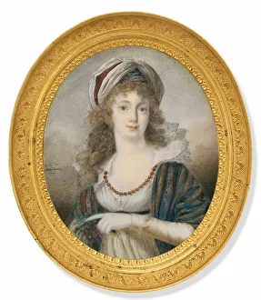 Oil On Ivory Prints: Portrait of Countess Sofia Vladimirovna Panina (1774-1844), 1797