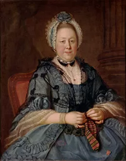 Portrait of Countess Tolstaya, nee Lopukhina, 1768. Artist: Argunov, Ivan Petrovich (1729-1802)