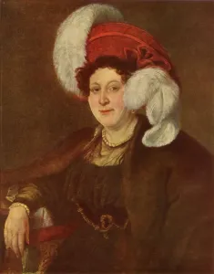 Vera Prints: Portrait of the Countess V. A. Zubova, 1834, (1965). Creator: Vasily Tropinin