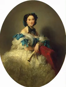 Neoclassical Prints: Portrait of Countess Varvara Musina-Pushkina, 1850. Creator: Franz Xaver Winterhalter