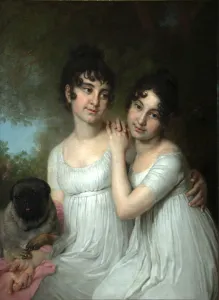 Vladimir Lukich 1757 1825 Prints: Portrait of Countesses E. A. and A