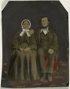 Hand On Shoulder Prints: Portrait of couple, 1860s-1880s. Creator: Unknown