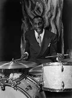 Portrait of Cozy Cole, Ole South, Washington, D.C. 1938. Creator: William Paul Gottlieb