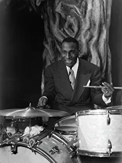 Portrait of Cozy Cole, Ole South, Washington, D.C. 1938. Creator: William Paul Gottlieb