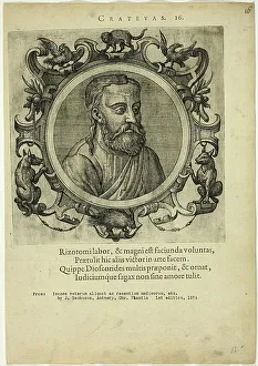 Zsamboky Janos Prints: Portrait of Crateuas, published 1574. Creators: Unknown, Johannes Sambucus