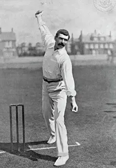 Cricketer Prints: Portrait of the cricketer Tom Richardson, 1896. Creator: Hawkins & Co