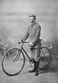 Cyclist Prints: Portrait of the cyclist AW Horton, 1896. Creator: Symmons & Thiele