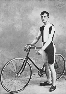 Support Prints: Portrait of the cyclist T Osborne, 1896. Creators: T Osborne, RW Thomas