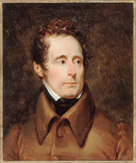 Francois Gerard Prints: Portrait d'Alphonse de Lamartine (1790-1869)
