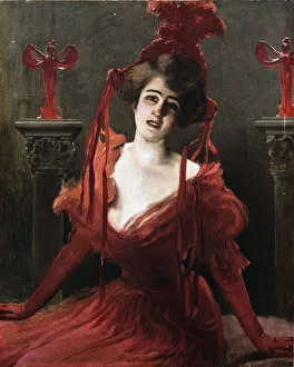 Vittorio Matteo 1859 1933 Prints: Portrait of the dancer Isadora Duncan (1877-1927), 1905-1909