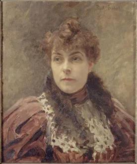 Canvasmaterial Prints: Portrait of Daniel Lesueur (known as Jeanne Loiseau)