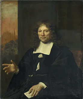Elder Prints: Portrait of Daniel Niellius. Elder of the Remonstrant Church and Sampling Official of Alkmaar