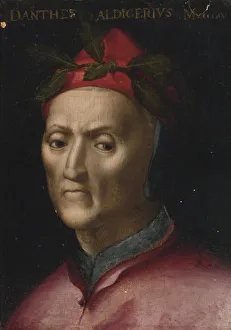 Portrait of Dante Alighieri (1265-1321). Artist: Italian, second half 16th cen. (ca