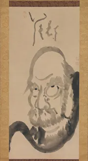 Daruma Prints: Portrait of Daruma, mid-18th century. Creator: Hakuin Ekaku