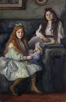 Double Portrait Prints: Portrait of the Daughters of the Manufacturer Vysotsky, 1905. Creator: Leonid Pasternak