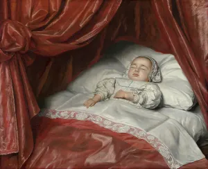 Deceased Prints: Portrait of a Deceased Girl, probably Catharina Margaretha van Valkenburg