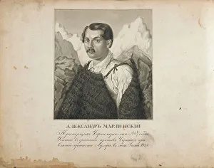 Exil Prints: Portrait of Decembrist Alexander Alexandrovich Bestuzhev (1797-1837)