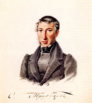 Revolt Prints: Portrait of Decembrist Prince Sergei Petrovich Trubetskoy (1790-1860)