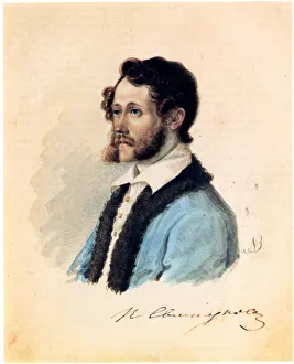 Decemberist Gallery: Portrait of Decembrist Pyotr Svistunov (1803-1889), 1836. Artist: Bestuzhev