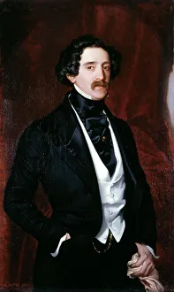 Mottez Victor Louis Prints: Portrait d'Edouard Caillard, 1847. Creator: Victor-Louis Mottez