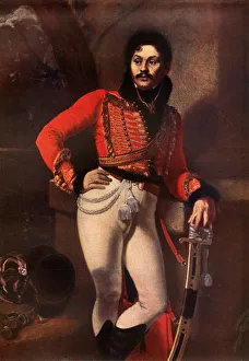 Portrait of Denis Davydov, c1811, (1939). Creator: Orest Kiprensky Portrait of Denis Davydov, c1811, (1939). Creator: Orest Kiprensky