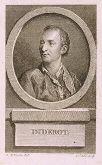 Diderot Gallery: Portrait of Denis Diderot (1713?1784). Artist: Saint-Aubin, Augustin, de (1736-1807)