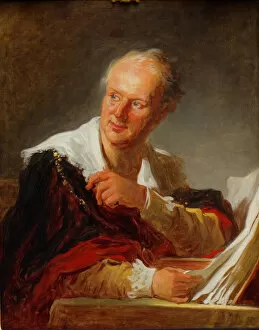 Diderot Gallery: Portrait of Denis Diderot (1713?1784), ca 1769. Artist: Fragonard, Jean Honore (1732-1806)