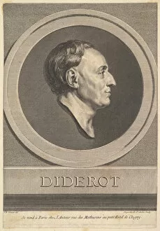 Diderot Gallery: Portrait of Denis Diderot, 1766. Creator: Augustin de Saint-Aubin