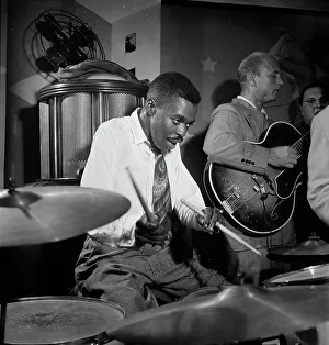 Portrait of Denzil Best, Billy Bauer, and Chubby Jackson, Pied Piper, New York, N.Y. ca. Sept. 1947 Creator: William Paul Gottlieb