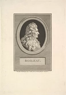 Critic Gallery: Portrait of Despreaux Nicolas Boileau, 1800. Creator: Augustin de Saint-Aubin