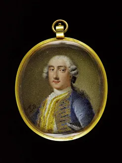 Louis Le Bien Aime Prints: Portrait d'homme en habit bleu, between 1740 and 1770. Creator: Ecole Francaise