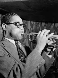 Famous Door Prints: Portrait of Dizzy Gillespie, Famous Door