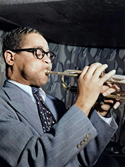 Dizzy Gillespie at the Famous Door, New York, 1946 Print. Art