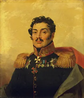 Sideburns Prints: Portrait of Dmitry D. Shepelev (1771-1841), 1824. Creator: Workshop of George Dawe