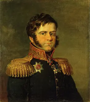 Sideburns Prints: Portrait of Dmitry P. Neverovsky (1771-1813), 1822. Creator: Workshop of George Dawe