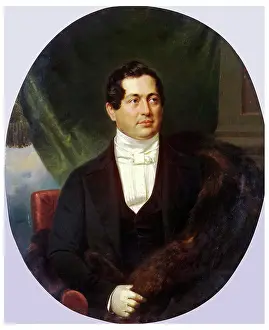 Franz Prints: Portrait of Dmitry Volkonsky, 1850. Creator: Franz Kruger